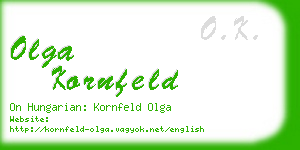 olga kornfeld business card